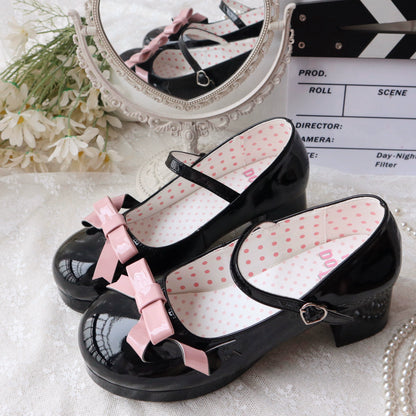 Lolita Shoes High Heels With Bowknot Shallow Mouth Shoes 37026:556882