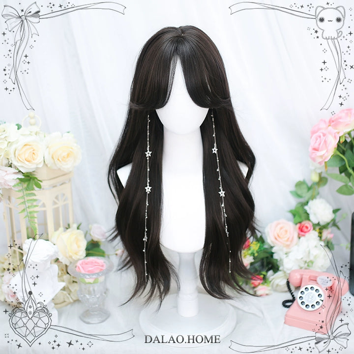 Lolita Wig Long Curly Hair And Straight Bang Multicolors 35930:507098 35930:507098