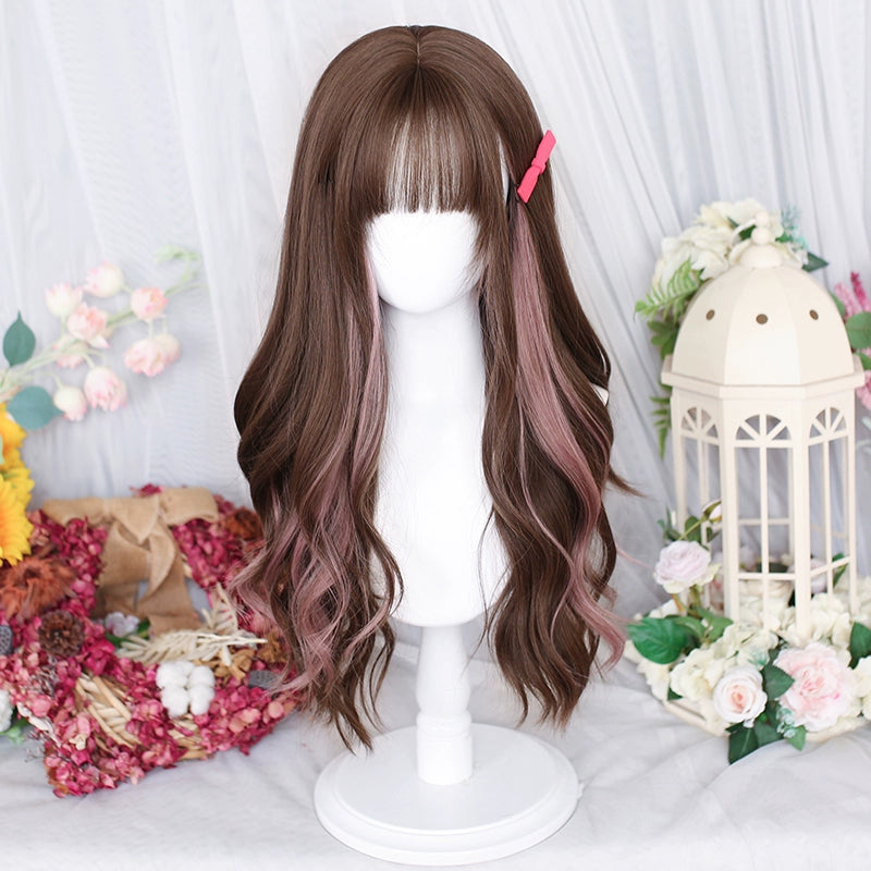 Lolita Wig Long Curly Hair And Straight Bang Multicolors 35930:507134 35930:507134