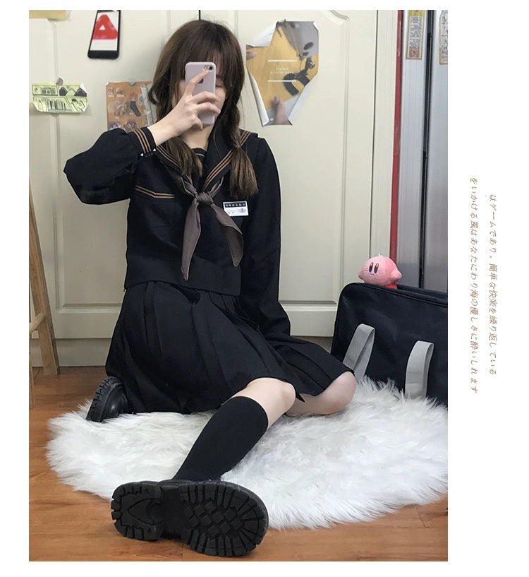 Autumn JK Uniform Sailor Top, Embroidered 43789:786034