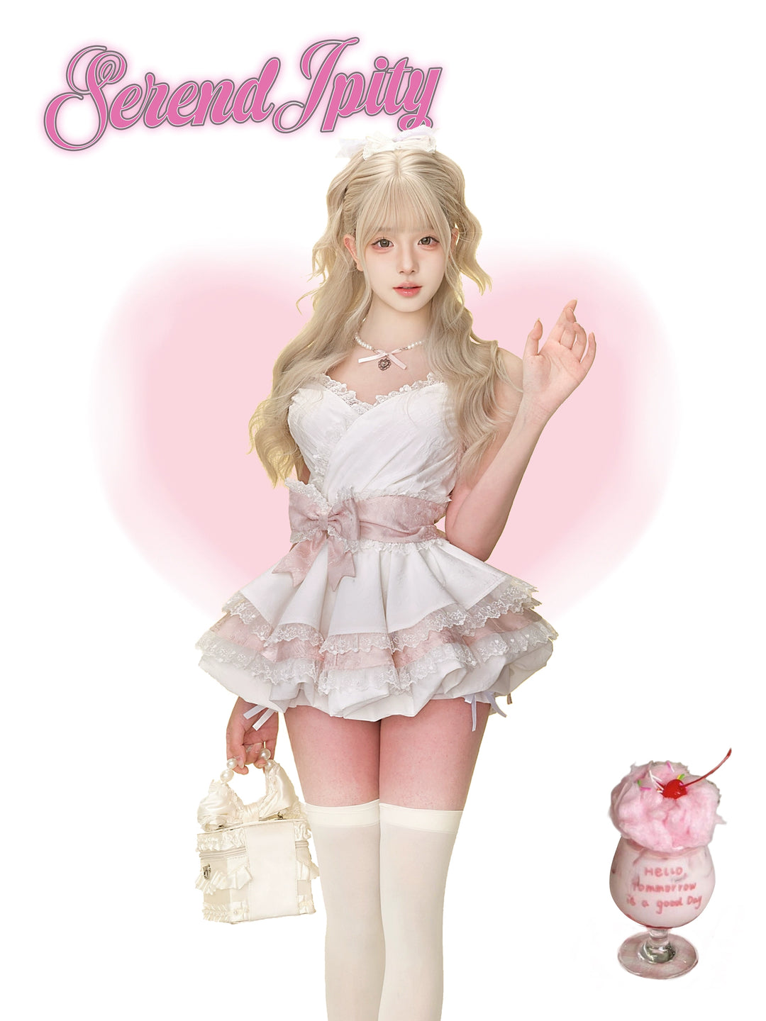 Sweet Gyaru Halter Neck Dress, Puffy Safety Shorts 43426:780226