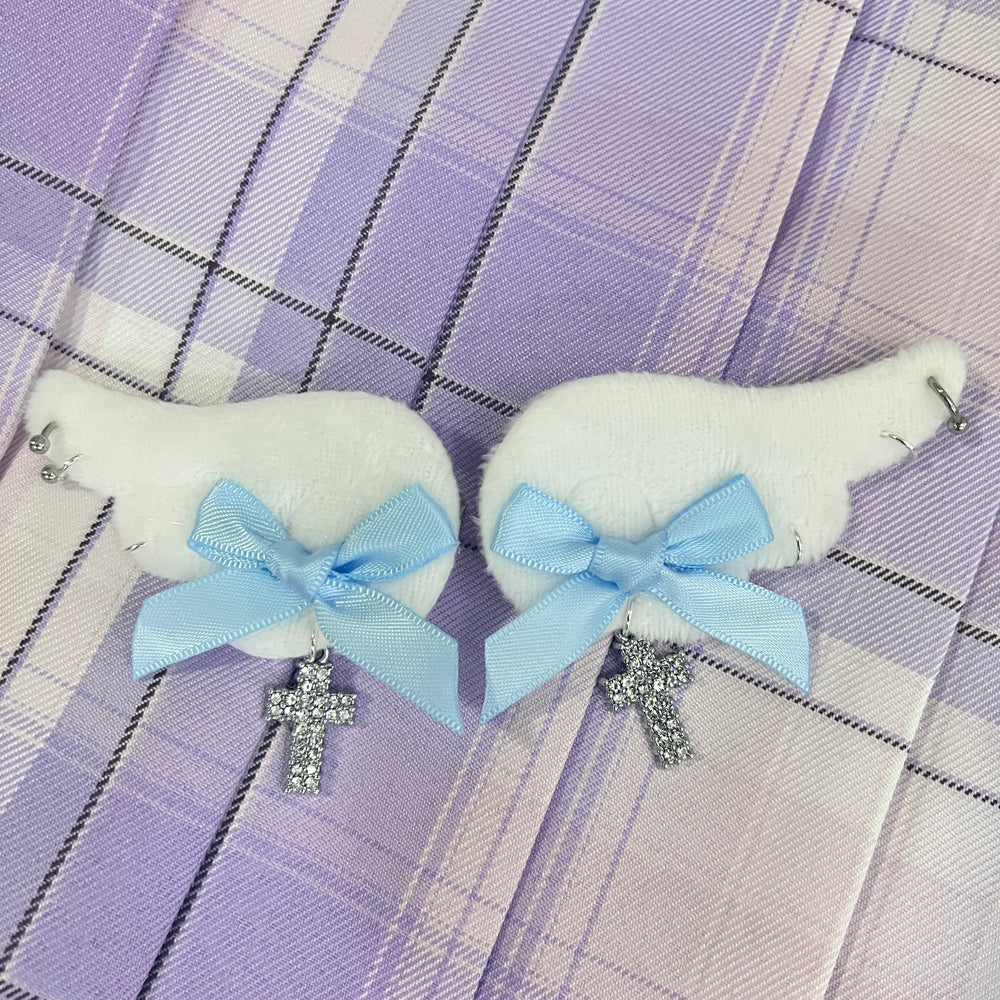 Jirai Kei Girl Hair Clip Bow Knot Aqua Color Edge Clip 29300:354276