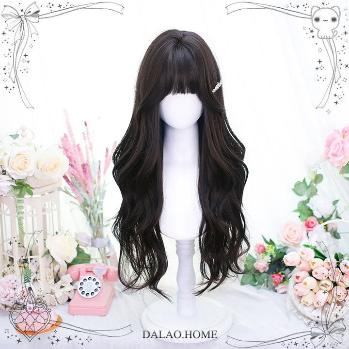 Lolita Wig Long Curly Hair And Straight Bang Multicolors 35930:507096 35930:507096