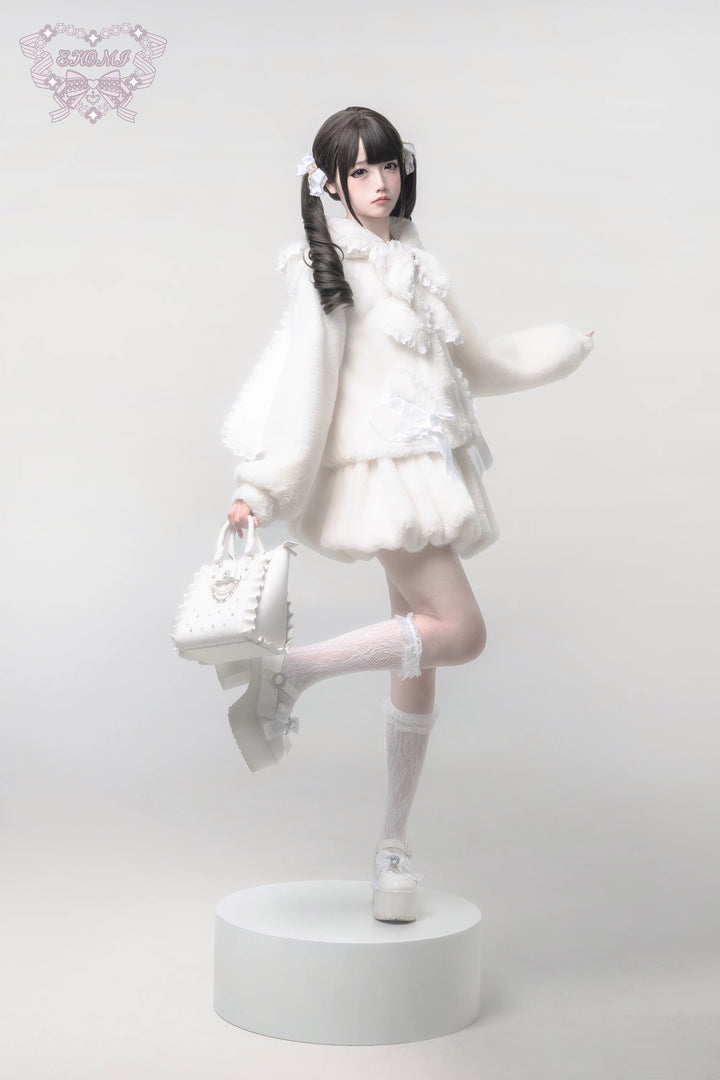 Ryousangata Winter Bunny Ear Hooded Coat Outfit 44590:814027