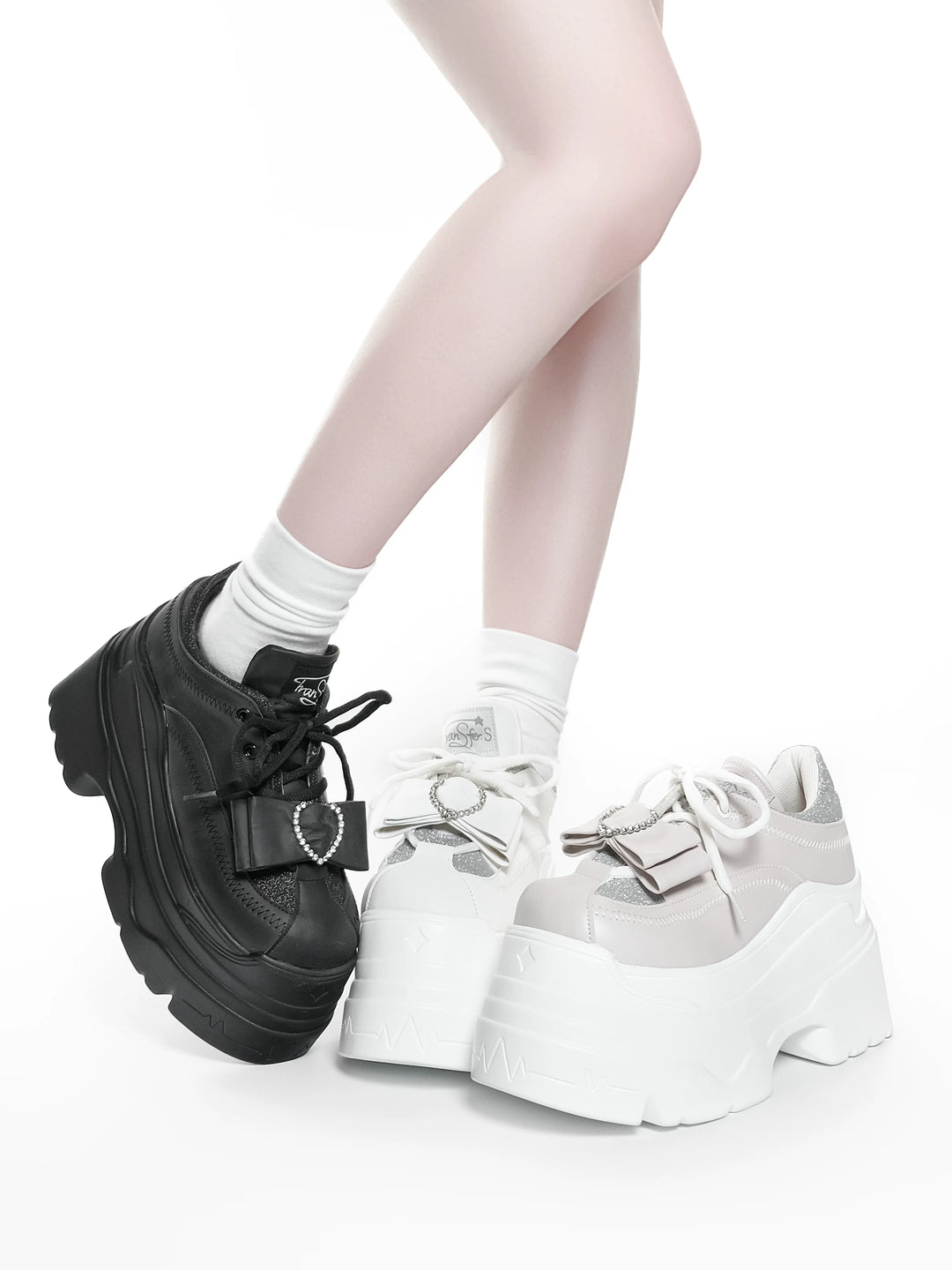 Jirai Kei Platform Shoes, Glitter Upper 45422:847868