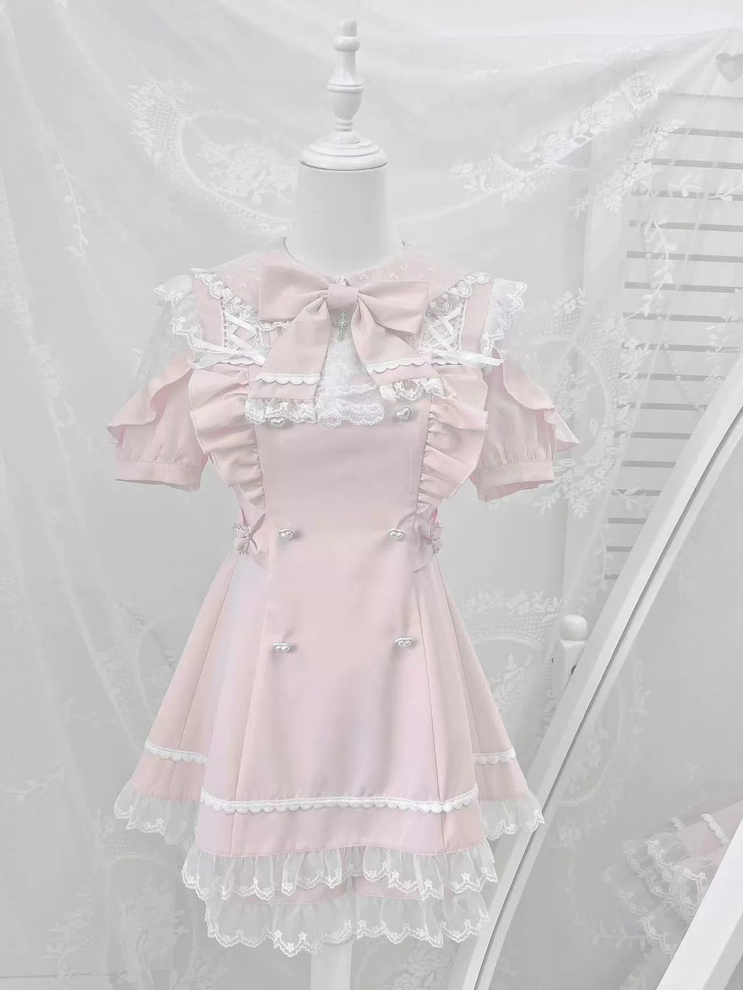 Ryousangata Dress Set, Heart-Shaped Cutout Back 43733:783996
