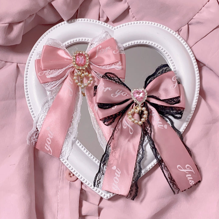 Jirai Kei Hair Clip Ryousangata Ribbon Bow Cute Hair Accessory 29322:355620 29322:355620