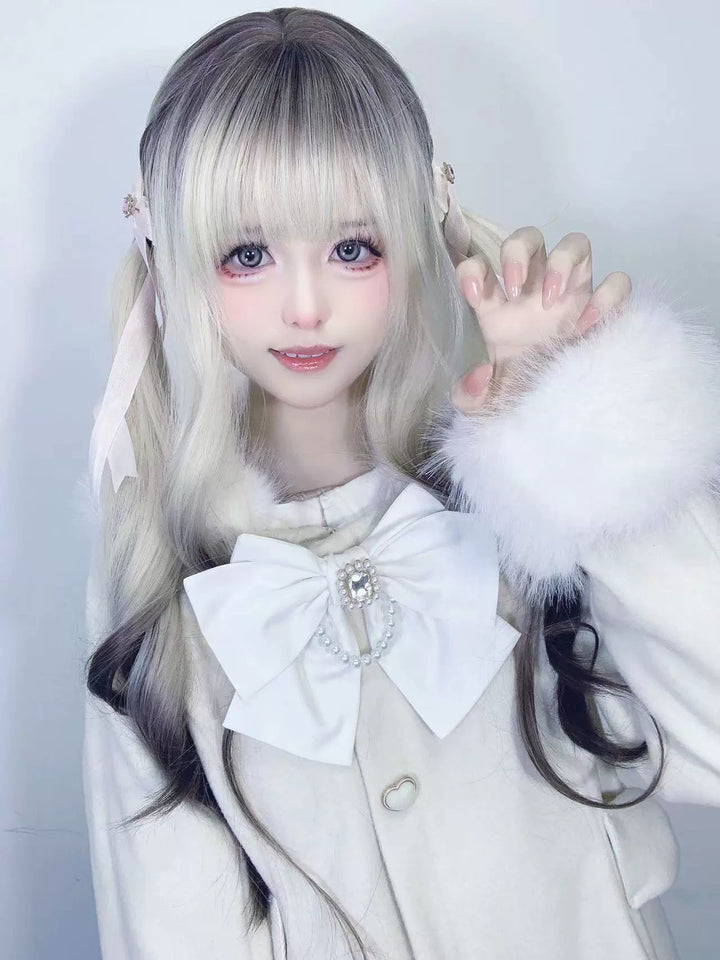 Jirai Kei Wool Coat Plush Coat Bunny Ears Kawaii Coat 34380:463706 34380:463706