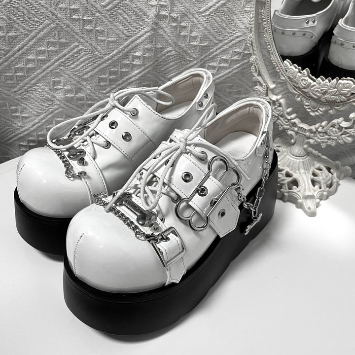 Y2K Platform Shoes Punk Gyaru Fashion Thick-Soled Shoes 38262:594172