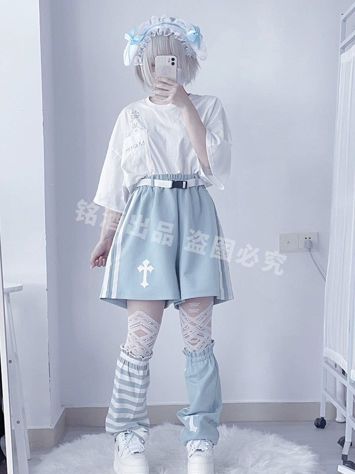 Tenshi Kaiwai Coat Blue Hoode With Long Bunny Ears 21834:313716