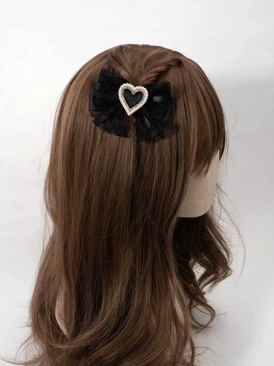 Kawaii Heart-Shaped Lace Sweet Hair Clips Multicolor 21564:309594 21564:309594