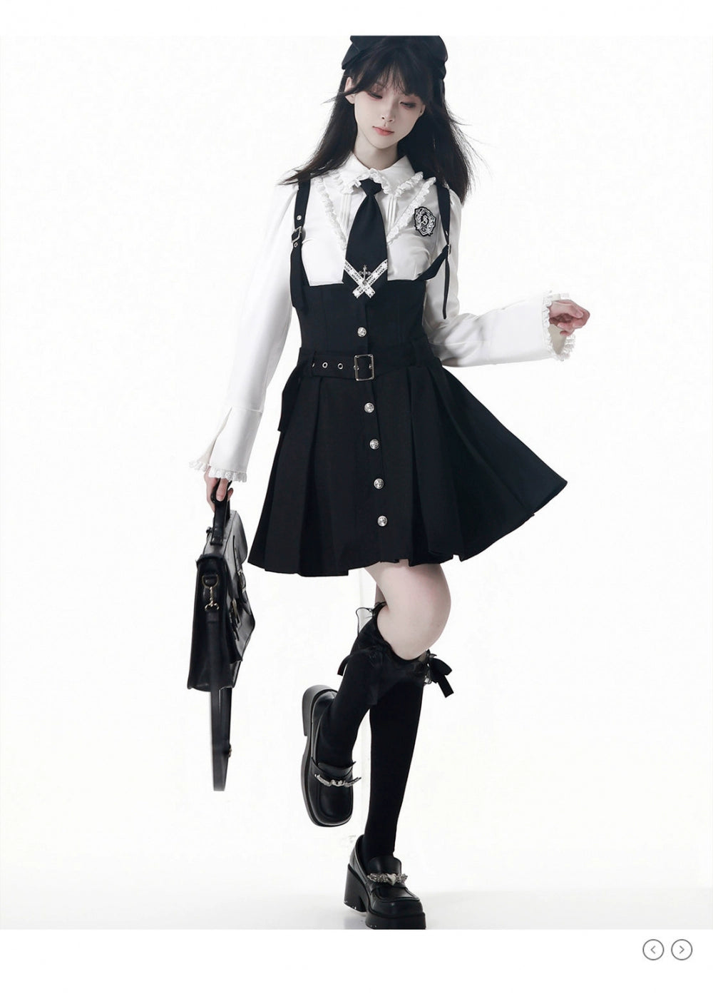 JK Uniform Striped Blazer, Blouse and Pleated Skirt 44171:800189