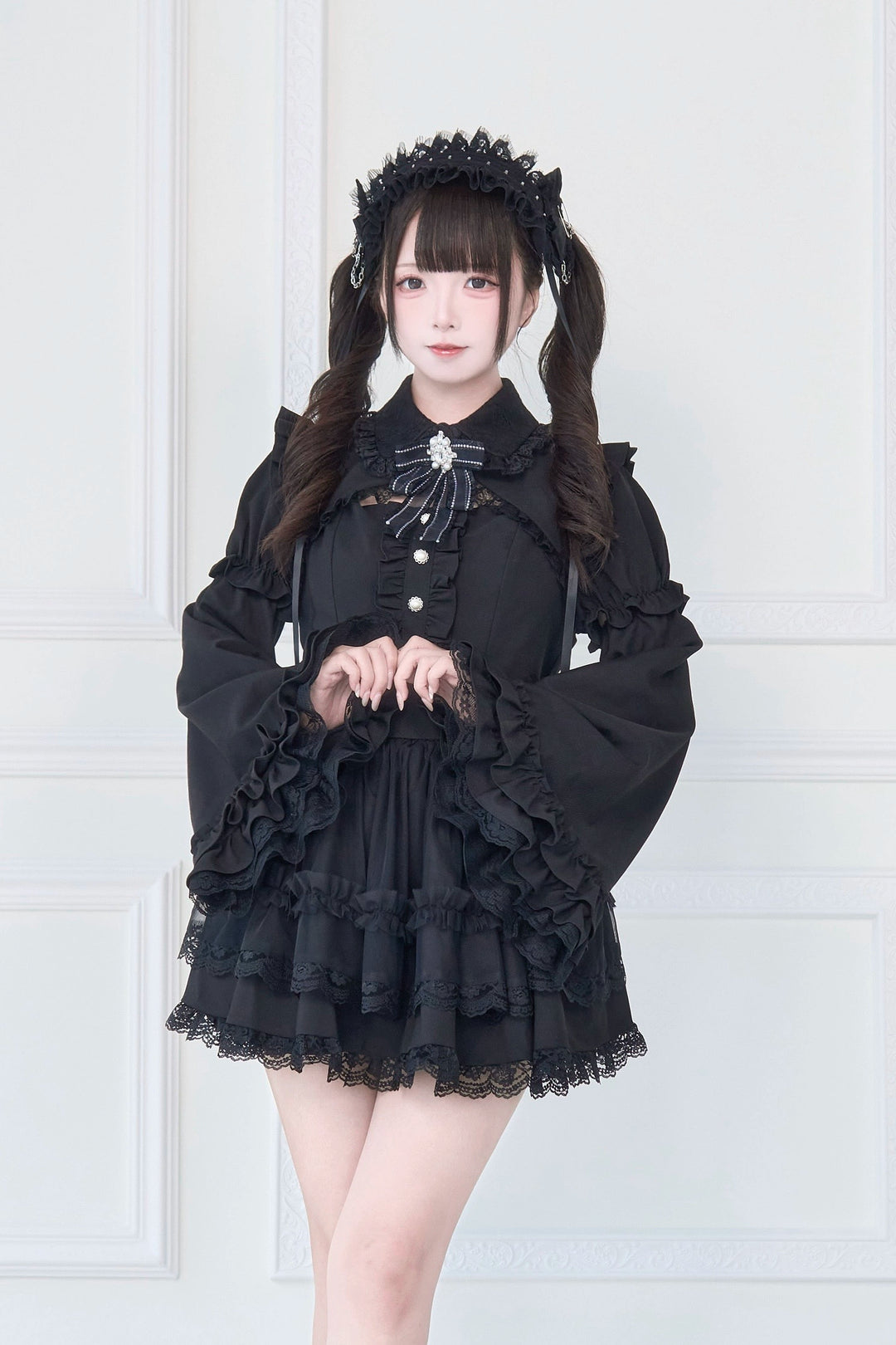 Jirai Kei Dress, Detachable Princess Sleeves, Safety Shorts 43608:780677