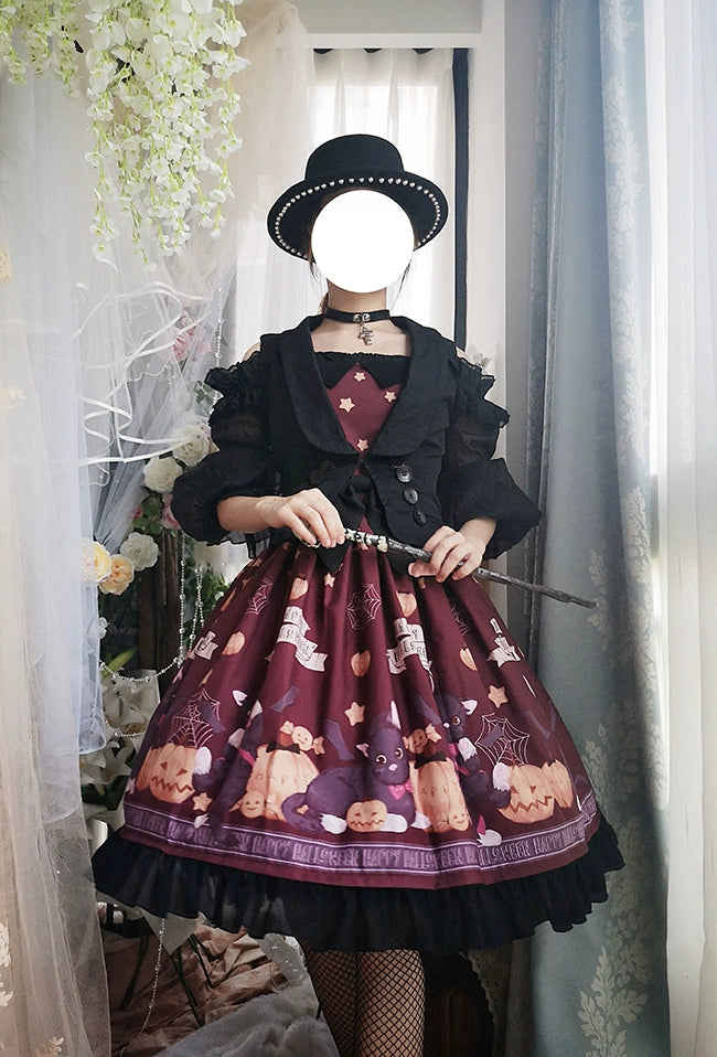 Gothic Lolita Dress Halloween Wine Red Purple Lolita Dress 35544:496660 35544:496660