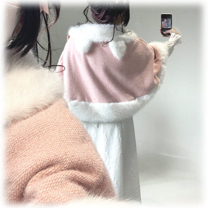 Sweet Bunny Ear Winter Cape, Polar Fleece Lining 44474:809738