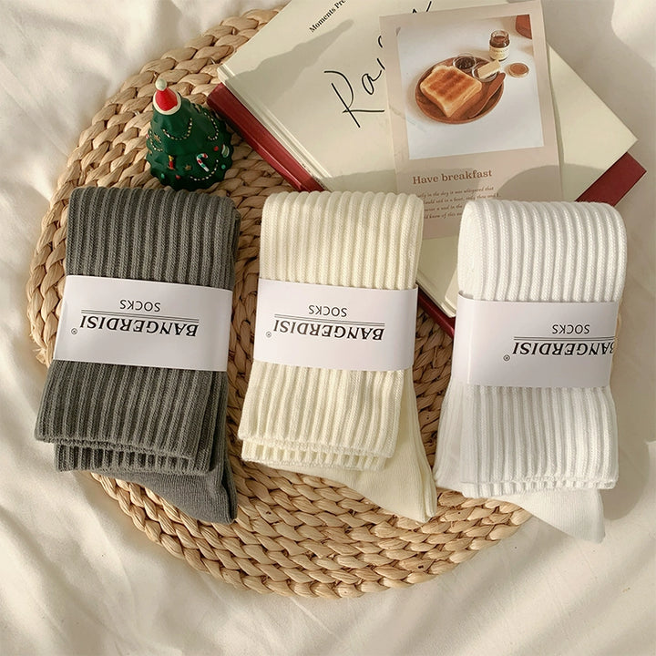 JK Knitted Mid-Calf Cotton Socks, Multiple Color 42336:736623
