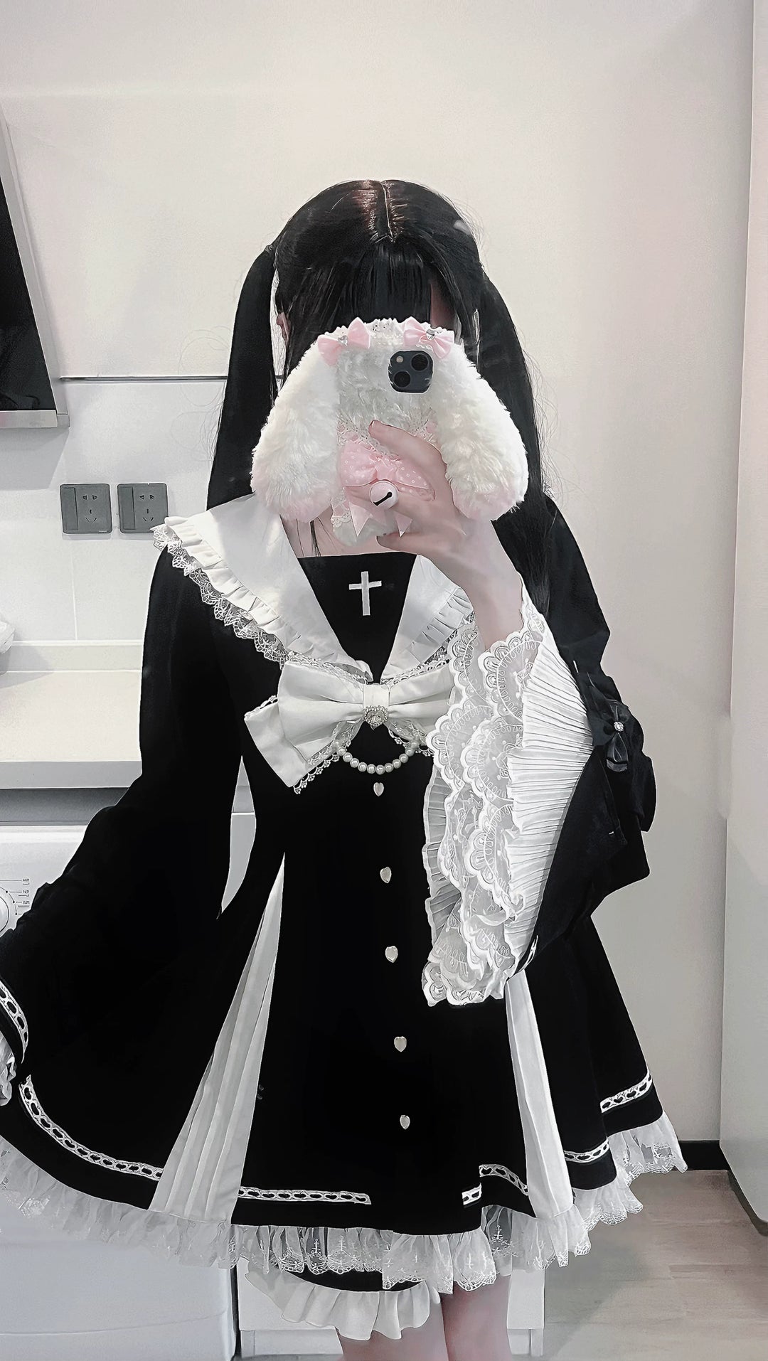 Jirai Kei Hime Sleeves Dress, Pocketed Shorts 44215:808489