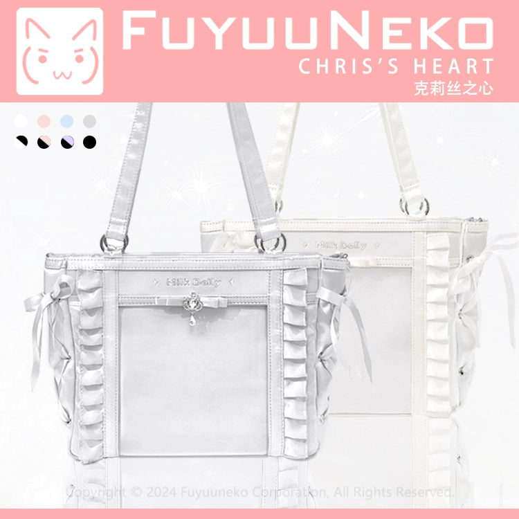 Large-Capacity Ita Bag, Clear Window Front + Rhinestones 43231:779273
