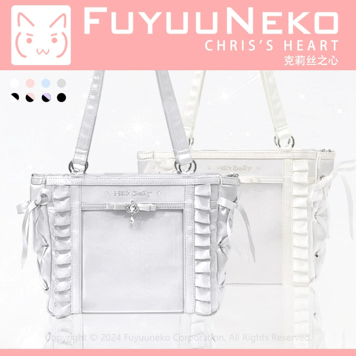 Large-Capacity Ita Bag, Clear Window Front + Rhinestones 43231:779273