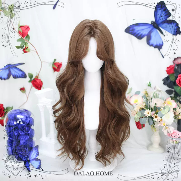 Lolita Wig Brown Big Wave Long Curly Wig 35602:594348