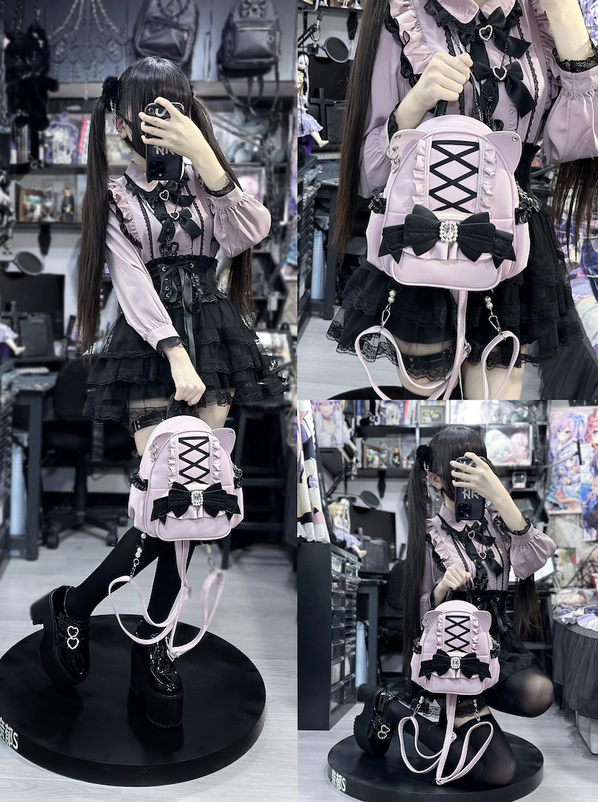 Jirai Kei Backpack Ryousangata Backpack Cat Ear Bag 41572:704994