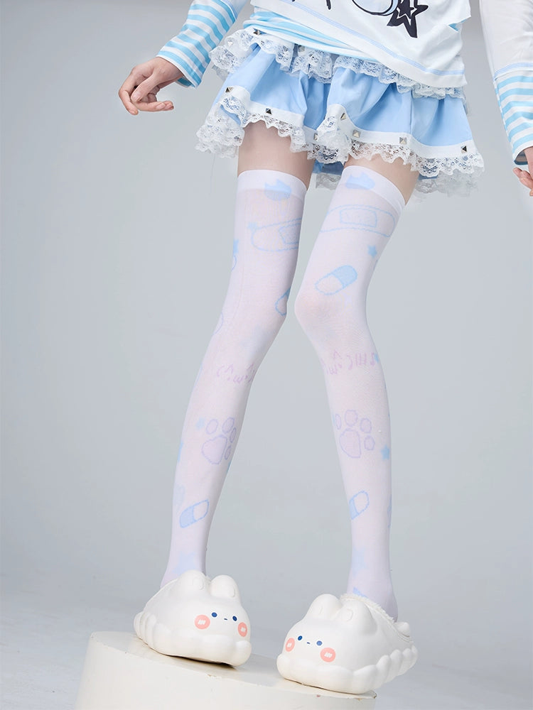 Jirai Kei Socks Over-the-Knee Socks Velvet High Tube Socks 36524:535706