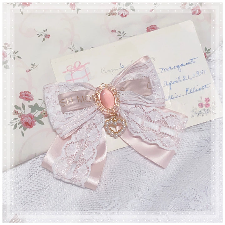 Jirai Kei Handmade Pink Pearl Love Butterfly Clip 29312:356250 29312:356250