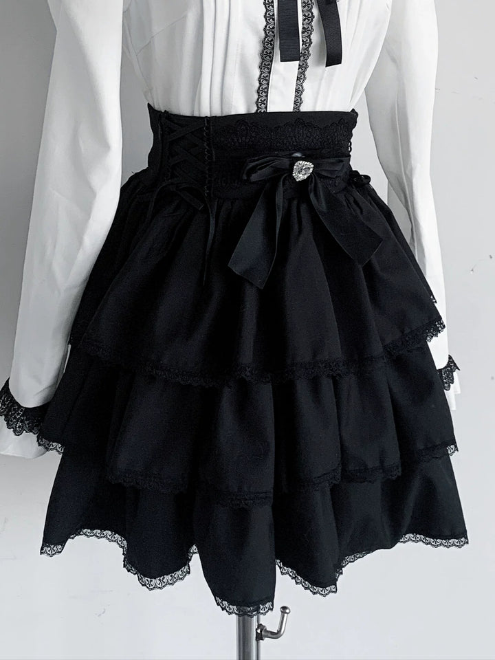 Jirai Kei Peter Pan Collar Blouse & Skirt Set (L M S XL) 45007:834506