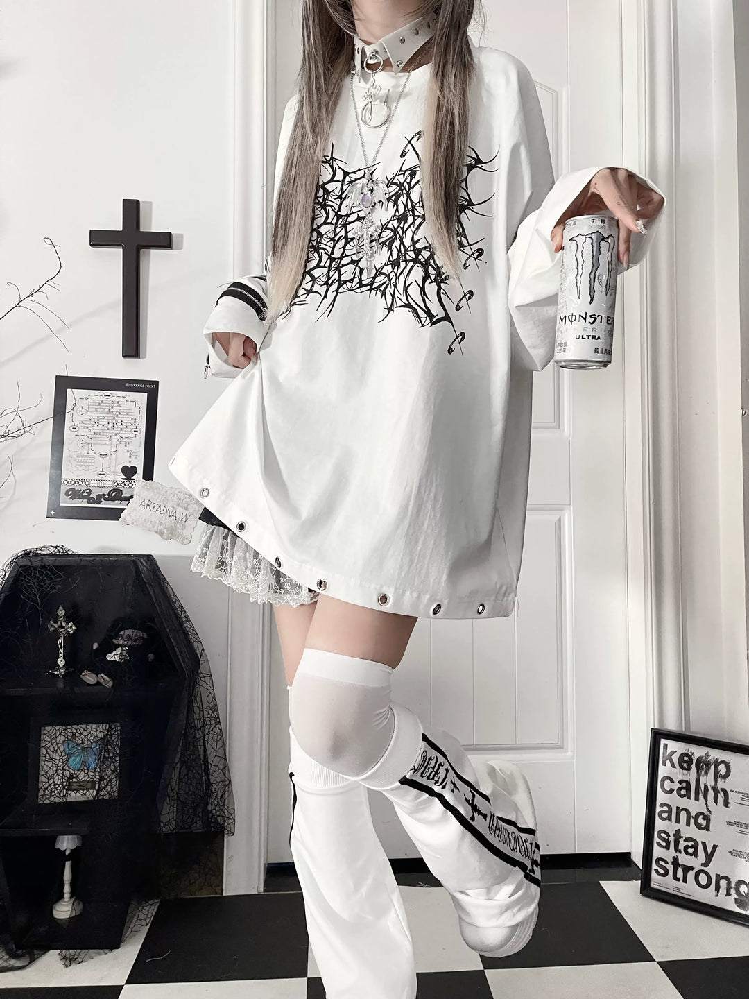 Subculture Long-Sleeved T-shirt, Tie-dye Style Available 44562:816036