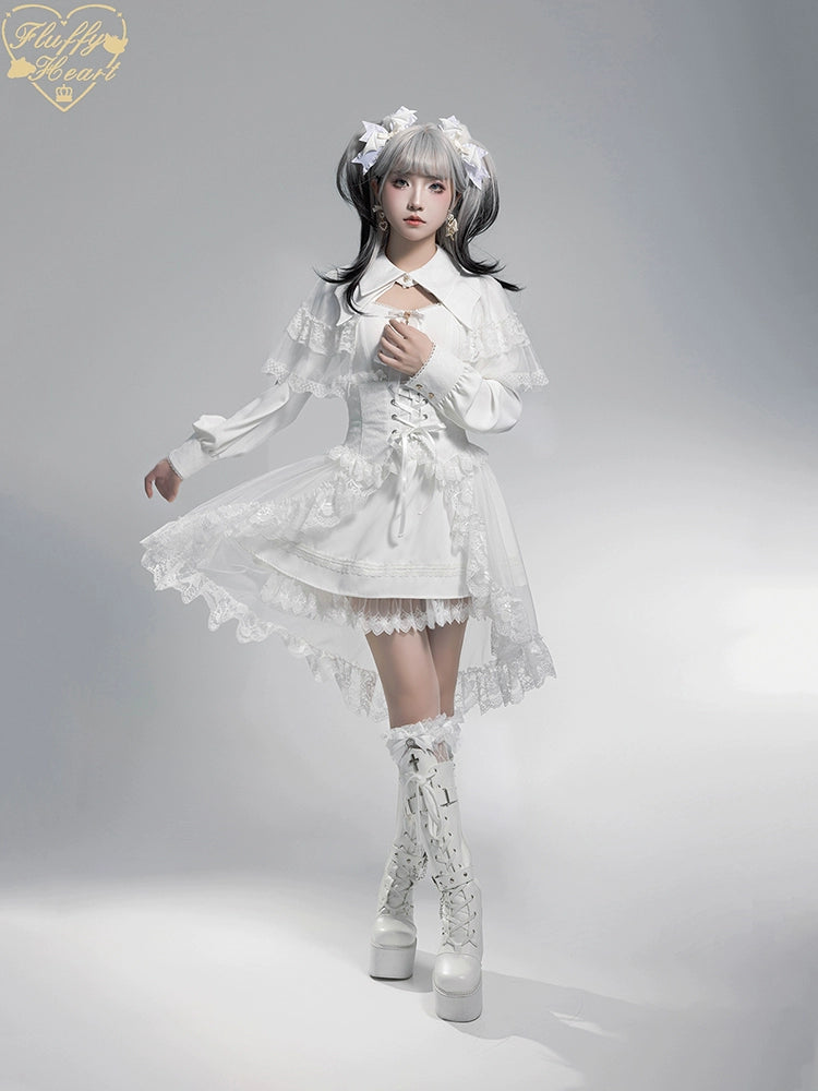 Jirai Kei Dress Decorative Waist Cincher Overskirt 36968:545234