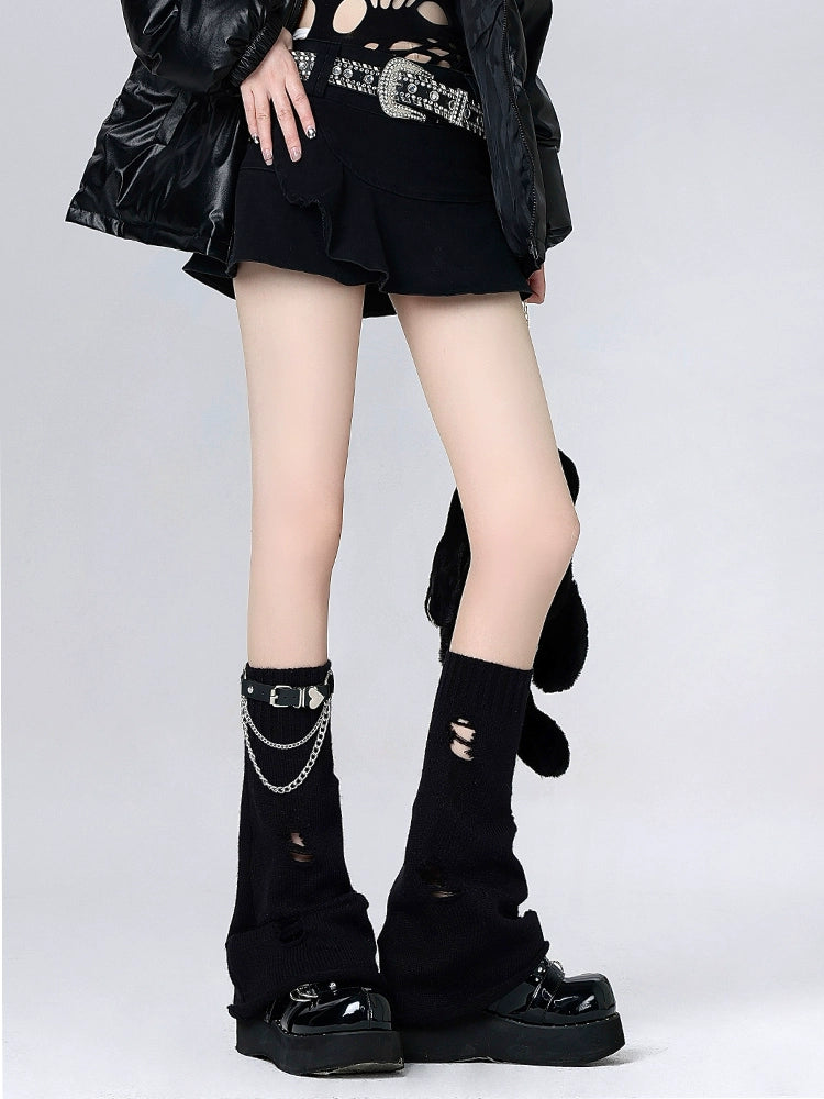 Y2K Leg Warmers Mid-Calf Knit Socks Flared Leg Covers – Honey Wardrobe Y2K Leg Warmers Mid-Calf Knit Socks Flared Leg Covers – Honey Wardrobe