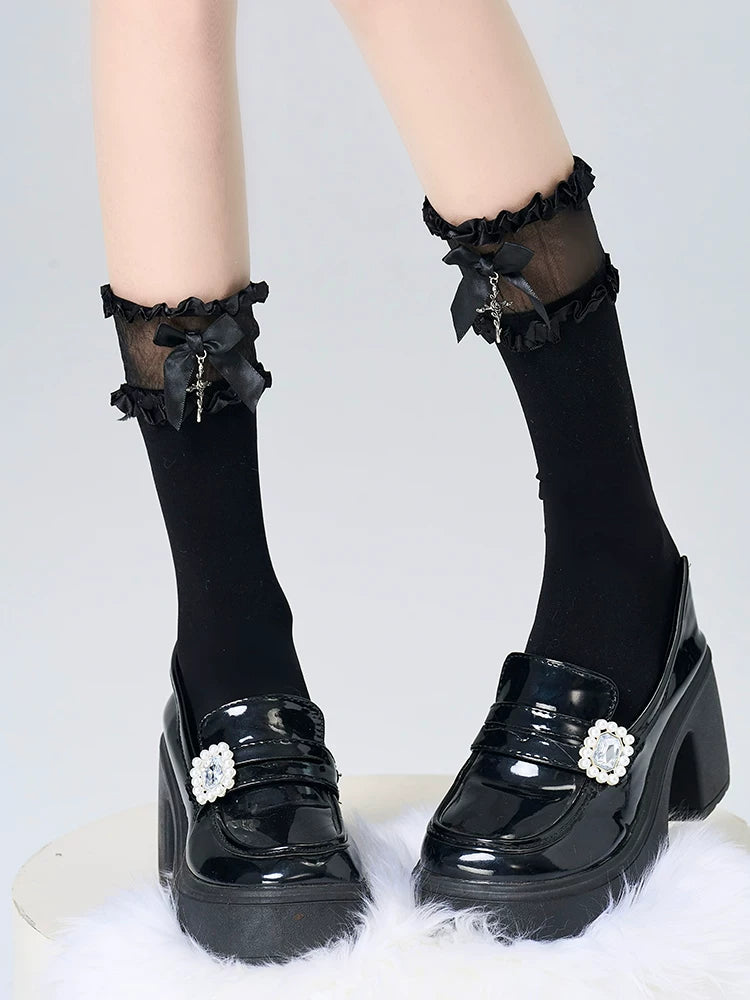 Subculture Short and Calf-Length Socks, Cross Pendant 45202:841199