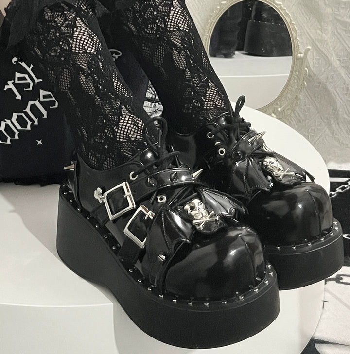 Punk Platform Shoes Y2K Thick-soled Shoes 38264:594000