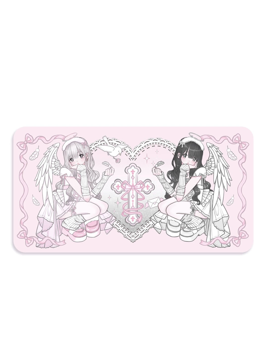 Jirai Kei Desk Pad Pink Angel Girl Mouse Pad For Photography 41140:696640