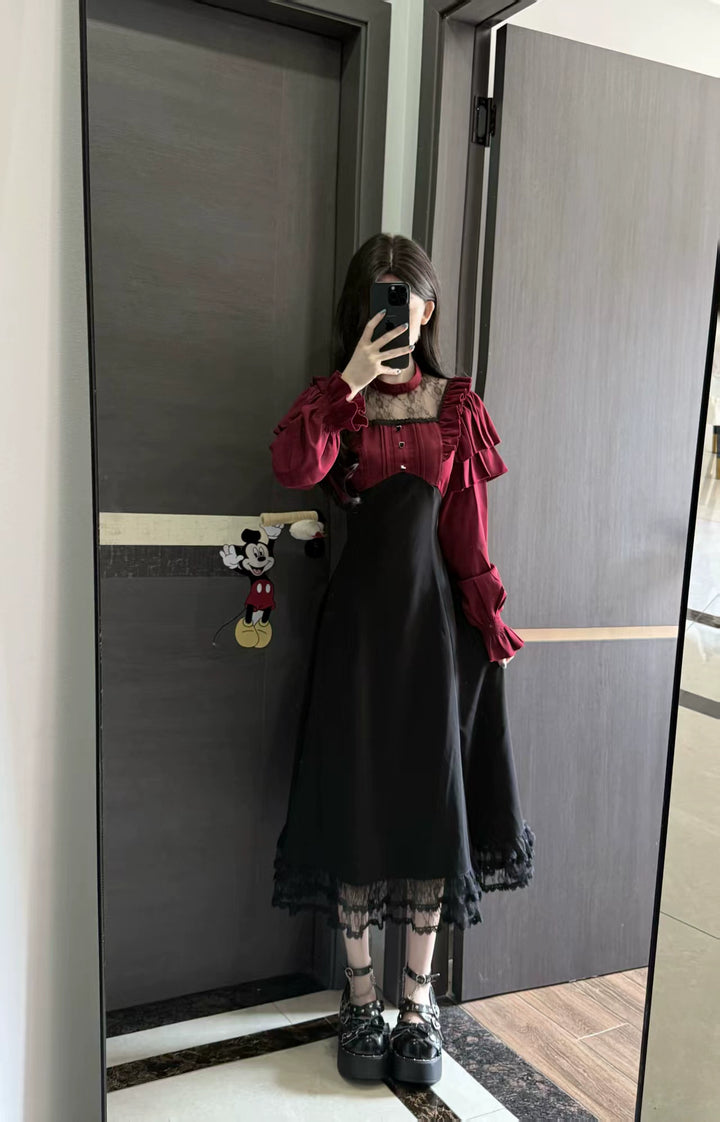 Elegant Daily A-Line Dress, Ruffled Shoulder 44174:800533