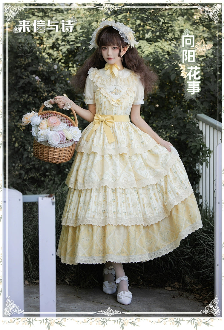 Lolita Dress Cottagecore Dress Embroidery Floral JSK 37114:550720
