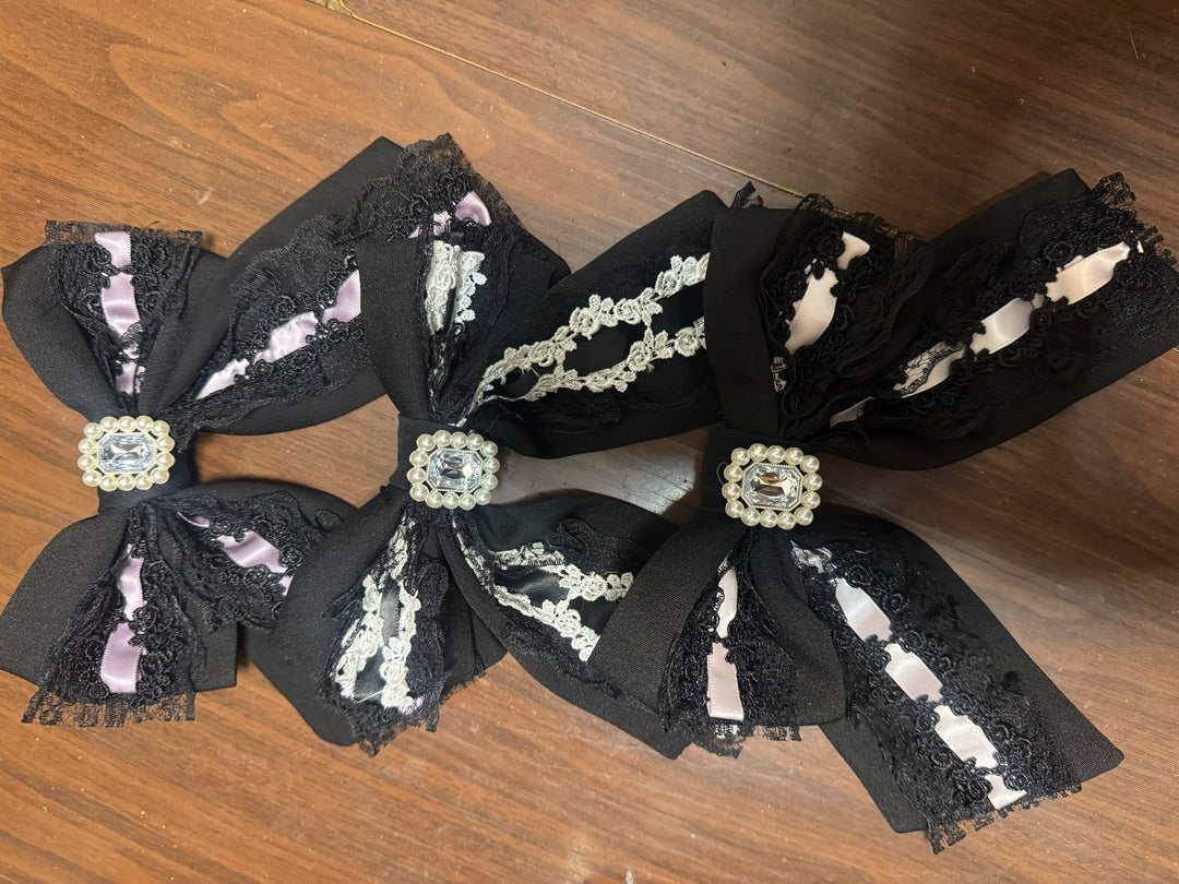 Jirai Kei Long Sleeve Blouse, Black Suspender Skirt 44031:803506