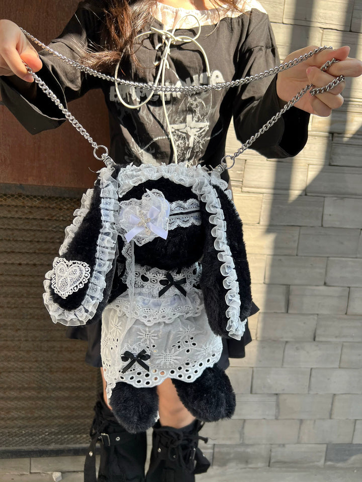 Subculture Bunny Shaped Plush Bag, Detachable Bag Straps 45763:870464