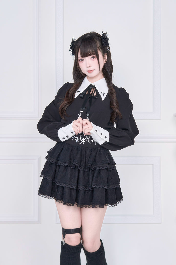 Jirai Kei Skirt Outfit, Cross Embriodery 43942:790071