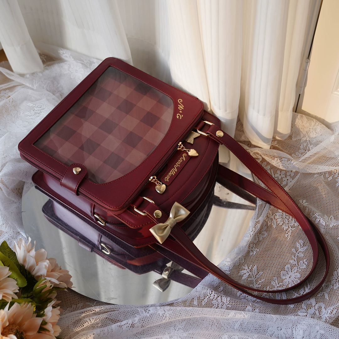 Kawaii Itbag Plaid Girl Large Capacity Handbag 33788:485844