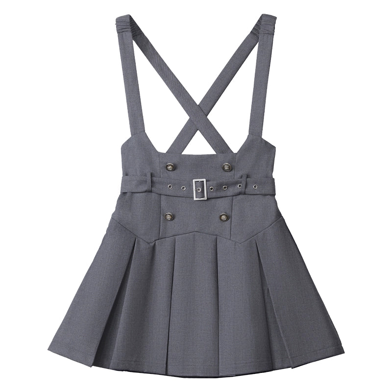 American Uniform Set College Style Skirt Preppy Blouse (L M S XL) 36408:567960