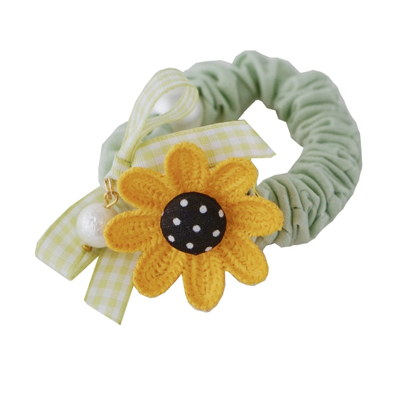 Japanese Hair Tie Handmade Sunflower Bow Scrunchy 28944:332880 28944:332880