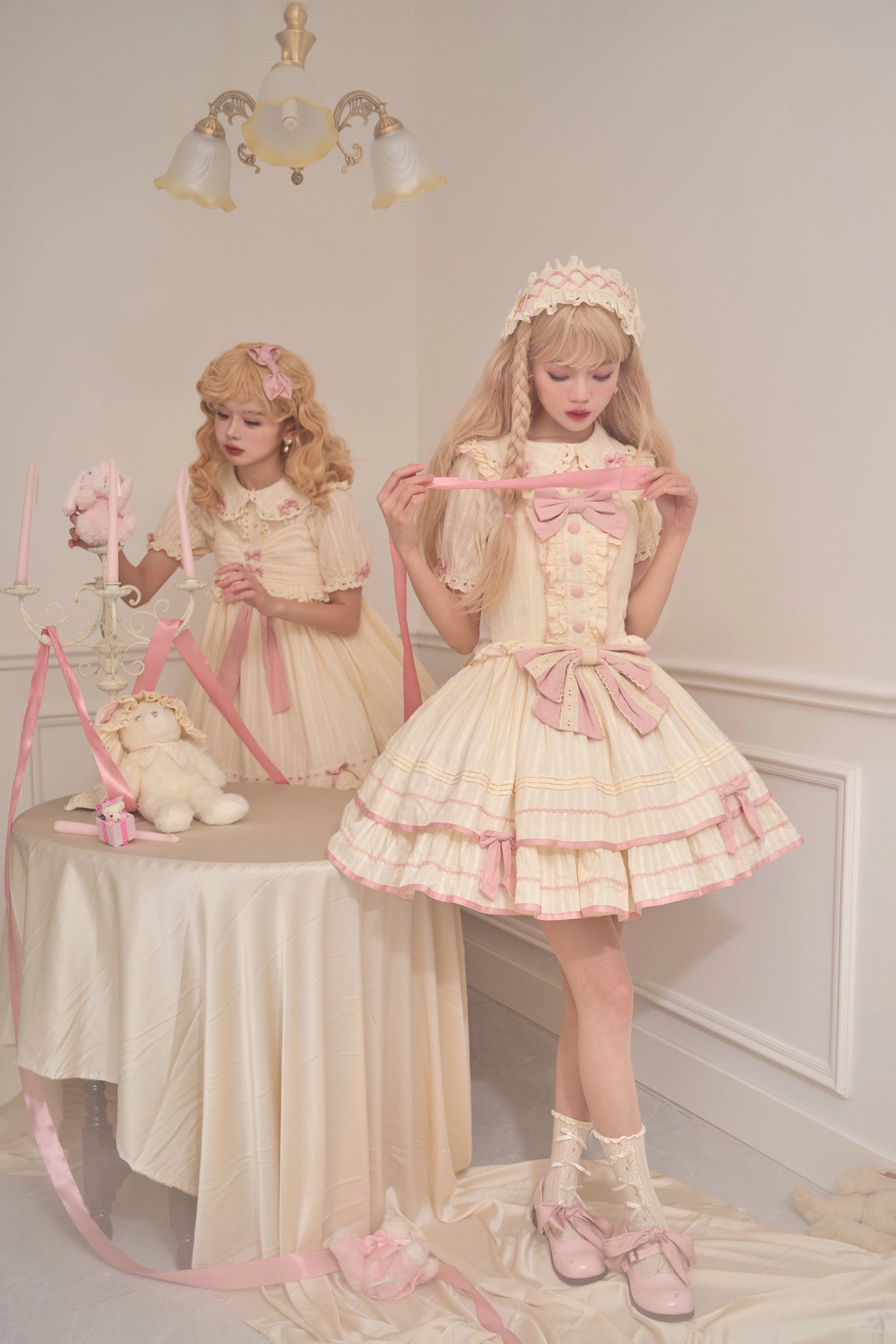Sweet Lolita Dress Doll Lolita Dress Peter Pan Collar Cotton Dress 37290:555946