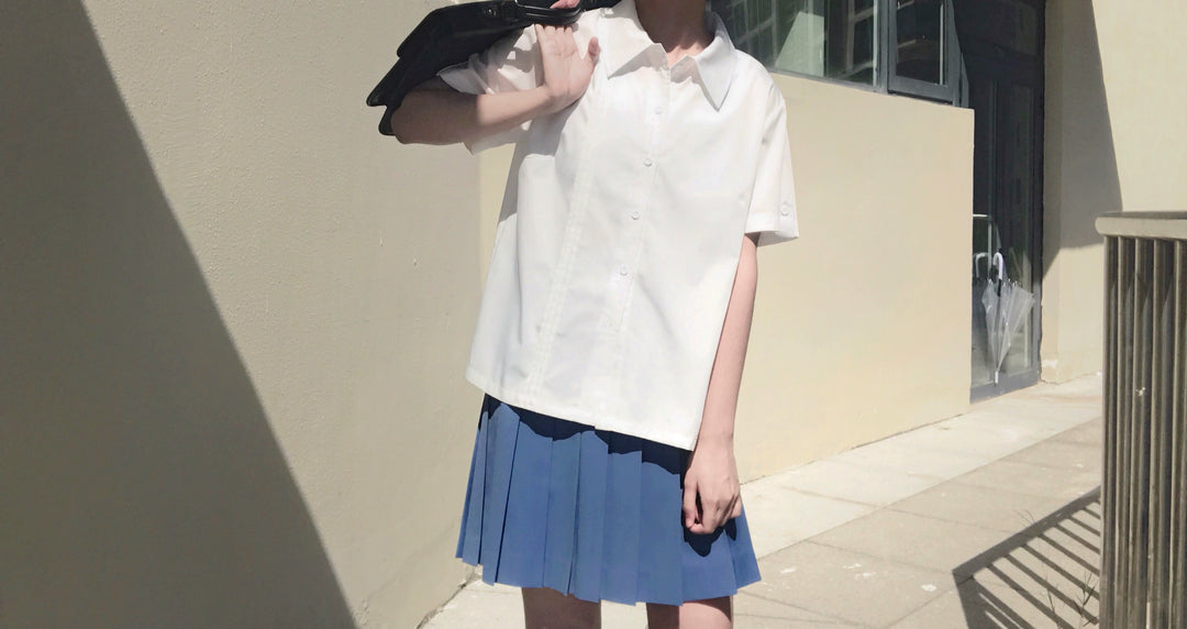 Gay-Blue Knee-Length JK Uniform, Detachable Vest (L M S XL XS XXL) 43446:778488