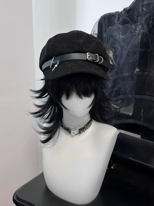 Jirai Kei Beret Subculture Neutral Black Hat (M) 37728:576390