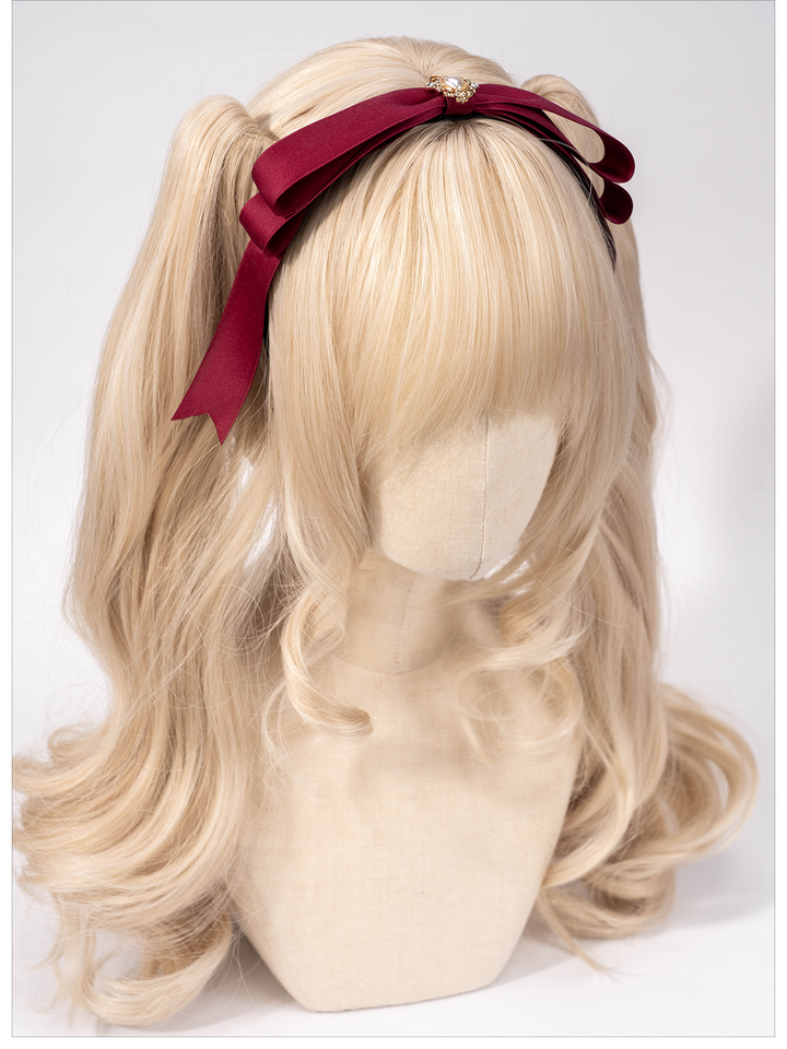 Lolita Headdress Jirai Kei Hairband Bow Headband Multi-color 35292:487782 35292:487782