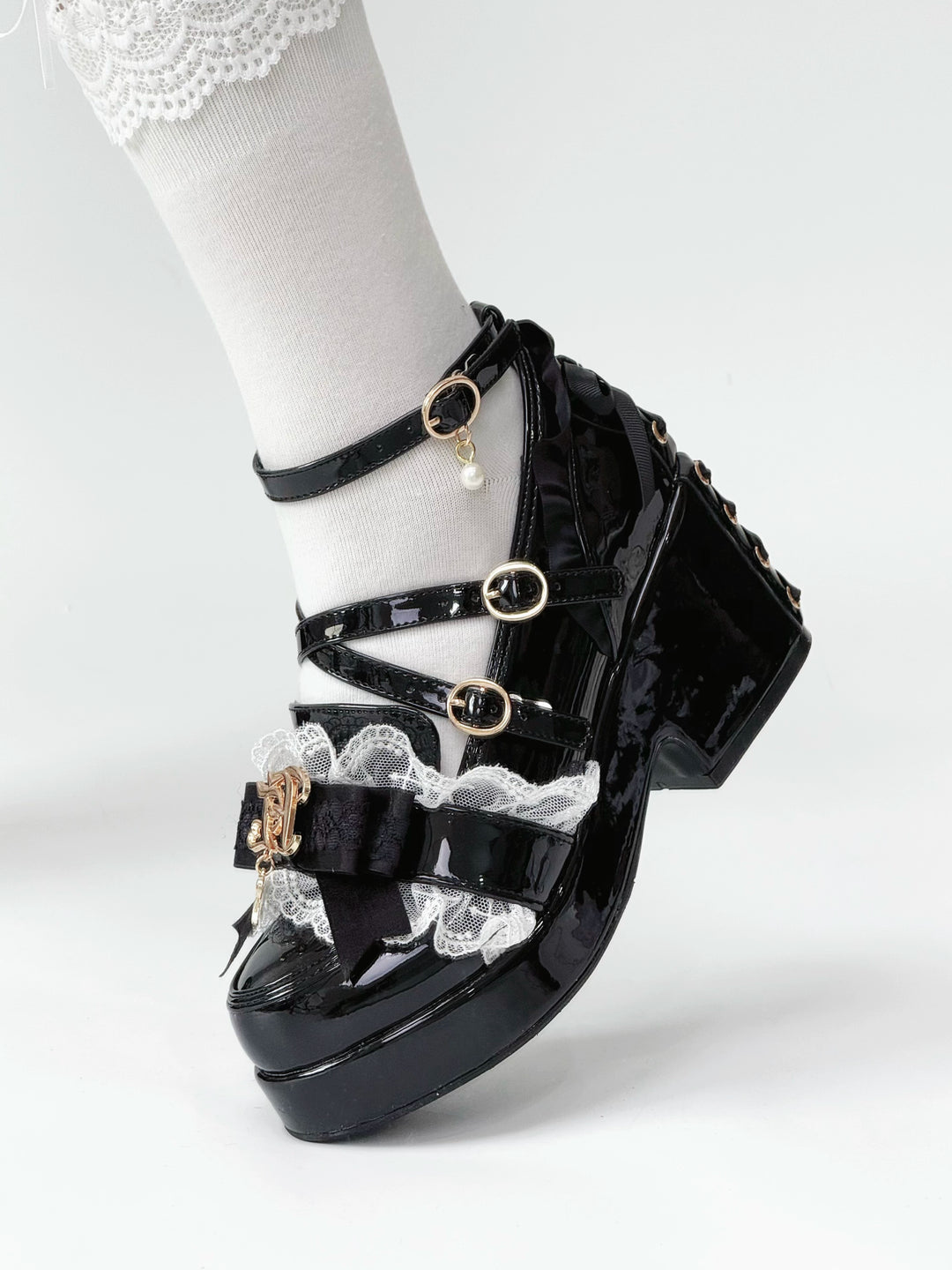 Jirai Kei High Platform Shoes, High + Mid Heel Options 43617:781166