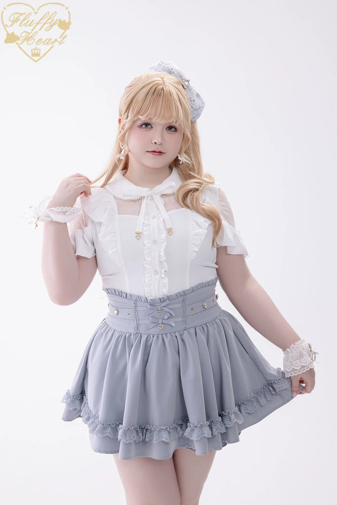 Jirai Kei High Waist Skirt, Built-in Safety Shorts 45720:860294