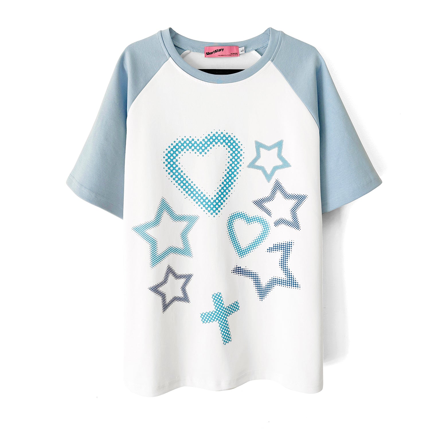 Jirai Kei Blue Cross Love T-Shirt Unisex Top 5Colors (L M S XL) 29244:340586