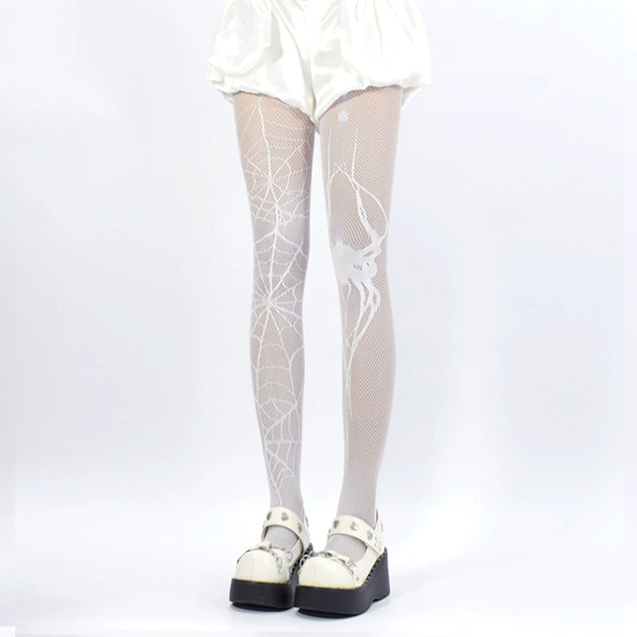 Gothic Fishnet Tights, Spiderweb and Spider Design 44087:794823